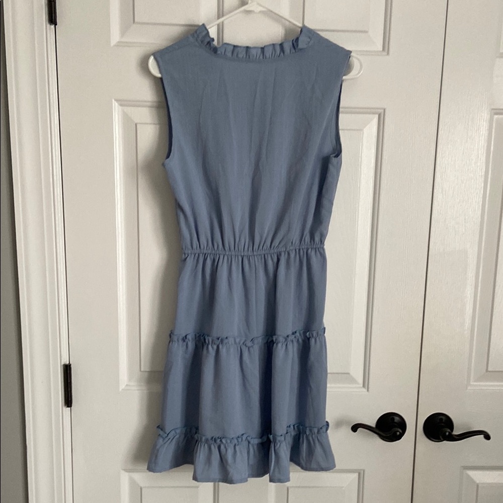 Elegant Ruffled Tie Neck Mini Dress - Picture 7 of 7